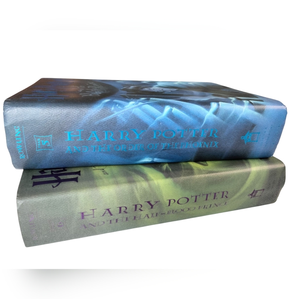 First Edition Harry Potter Hardcover Book Set Book 5 & Book 6 w/Misprint